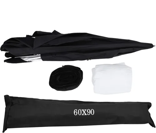 Miniatura 2 de Difusor de softbox para paraguas, 23.6 x 35.4 in, de nailon, rectangular, con rejilla, tela suave, estudio al aire libre, equipo de fotografía