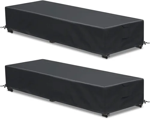 Miniatura 12 de Funda para tumbona para exteriores, 1 paquete de fundas para sillas de patio, impermeables, 600D, material resistente a la intemperie, protección