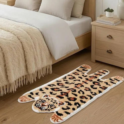 Miniatura 5 de Seek4comfortable Leopard Bath Mat for Bathroom, Soft Animal Print Bathroom Rugs, Non-Slip Cheetah Rug for Shower and Tub, Water Absorbent Funky