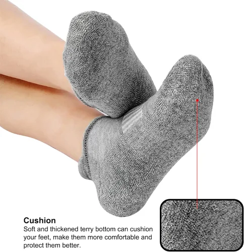 Miniatura 6 de UTTPLL Calcetines de agarre para mujeres y hombres, calcetines antideslizantes de pilates, calcetines de yoga acolchados para hospital, calcetines