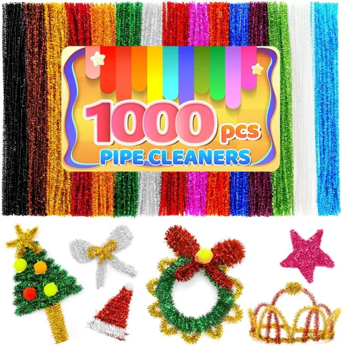 Miniatura 34 de Iooleem 200 piezas de limpiadores de tubería marrones, tallos de chenilla, limpiadores de tubería para manualidades, manualidades con limpiadores
