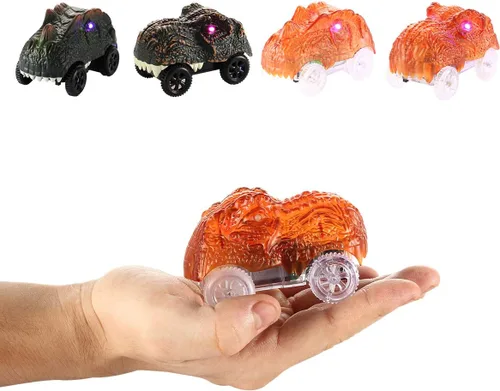 Miniatura 6 de Solo repuesto para autos de carreras, para pistas mágicas que brillan en la oscuridad, accesorios de pista de autos de carreras con 3 luces LED