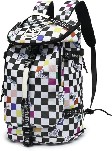 Kalesi Bolsa de lona para gimnasio, 4 vías, impermeable, con compartimento para zapatos, para viajes, deporte, senderismo, laptop (tablero de