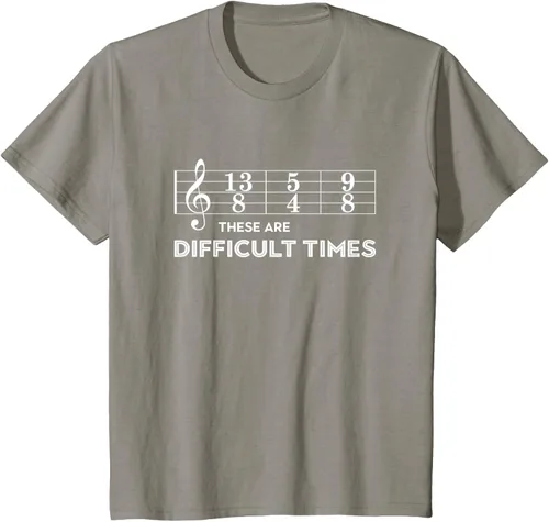 Miniatura 27 de Musician - Camiseta con texto en inglés "These are Difficult Times", talla S