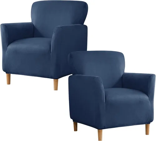 Miniatura 73 de Fundas de jacquard para sillón de banquete, fundas suaves para sillón, fundas elásticas de 1 pieza para sala de estar, funda antideslizante