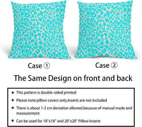 Miniatura 5 de Juego de 2 fundas de almohada de 16 x 16 pulgadas con estampado de leopardo, diseño de leopardo, con cremallera, decoración del hogar para sofá