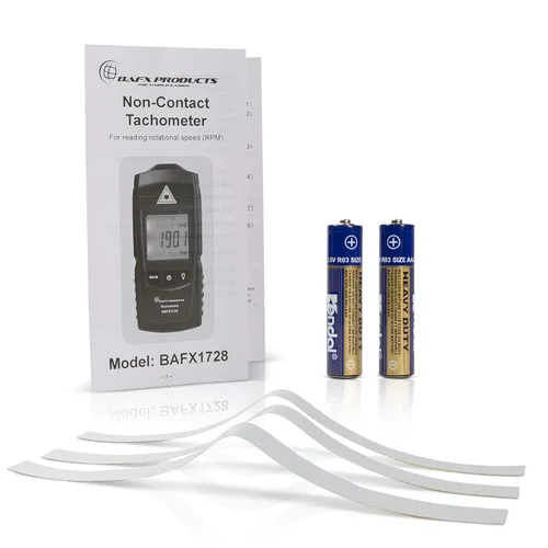Miniatura 4 de BAFX Products Medidor de tacómetro de RPM digital sin contacto de luz infrarroja del PDA para medir velocidades rotatorias
