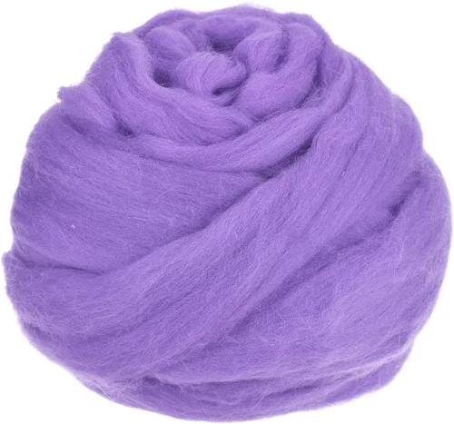 uxcell Lana de fieltro con aguja, hilo de lana de fibra natural, 3.5 onzas, para fieltro húmedo, manualidades, materiales de bricolaje (lavanda)