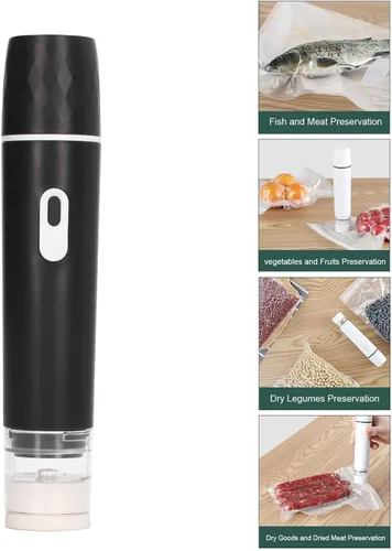Miniatura 2 de Sellador al vacío portátil inalámbrico eléctrico para almacenamiento de alimentos y ropa, color negro