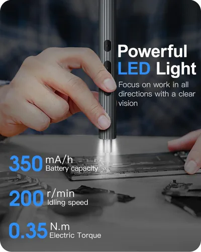 Miniatura 3 de Kingsdun Mini destornillador eléctrico, 36 en 1 juego de destornilladores eléctricos de precisión inalámbrica con 30 puntas magnéticas, kit