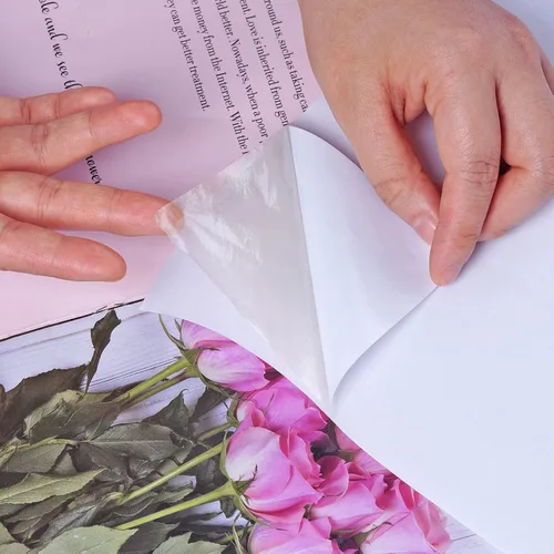 Miniatura 7 de 10 hojas de cinta adhesiva de doble cara, cinta adhesiva blanca, tamaño A4, manualidades para manualidades, álbumes de fotos, decorativos