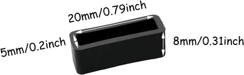 Miniatura 2 de Honbay 4 correas de reloj de repuesto de goma de 0.78 pulgadas (0.787 in)