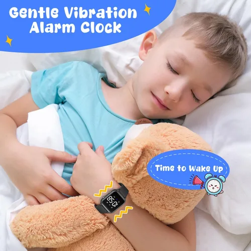 Miniatura 6 de Relojes digitales para niños y niñas, reloj deportivo con rastreador de fitness, podómetro, alarmas, cronómetro, no necesita aplicación, reloj