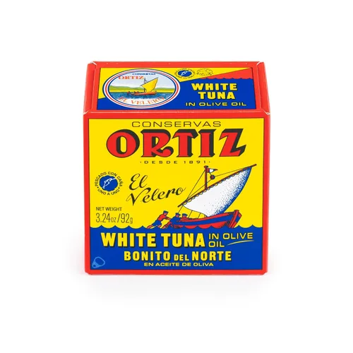 Miniatura 5 de Ortiz Atún blanco en aceite de oliva, rebanadas tiernas frescas, atún silvestre español, alto en proteínas y grasas Omega 3, excelente en ensaladas