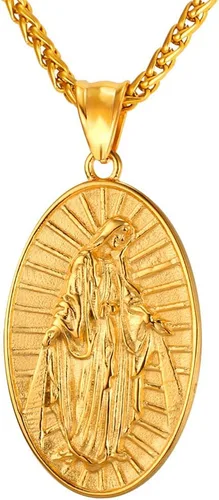 Miniatura 10 de U7 Saint Benedict/Michael Medal Necklace, 316L Stainless Steel Virgin Mary Necklace for Men Women, Bible Verse Protection Necklace Catholic