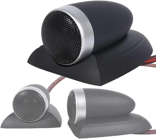 Miniatura 2 de Tweeter HiFi 4 ohmios 25-Core Altavoz de tono ultra alto DIY Tweeter externo agudos para cine en el hogar KTV Car (negro + plata)