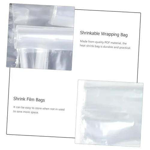 Miniatura 8 de SOLUSTRE 200 bolsas termorretráctiles para embalaje y almacenamiento, alta resistencia al desgarro, fácil de usar, película retráctil transparente