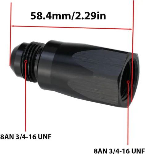 Miniatura 2 de Adaptador de válvula de ventilación enrollable en línea 8AN hembra a 8AN macho para tanque de celda de combustible, adaptador de vuelco, coche