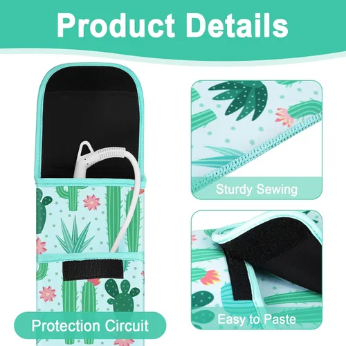 Miniatura 5 de Shappy Funda de Viaje para Rizador de 2 Piezas Resistente al Calor Funda Soporte para Plancha Plana Manga de Neopreno para Alisador y Bolsa Plana