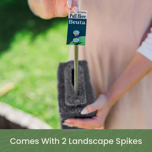 Miniatura 4 de Beuta Borde de Paisaje Borde de Jardín Bloques de Piedra Artificial para Bordes de Césped, Macizos de Flores y Bordes de Patio – Paquete de 4