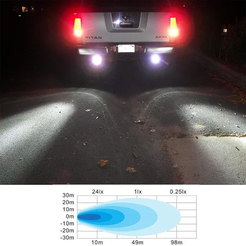 Miniatura 6 de Lightronic Luces LED redondas de 3.5 pulgadas para todo terreno, 6000 K blanco frío, haz de inundación ancho, luz de marcha atrás y respaldo