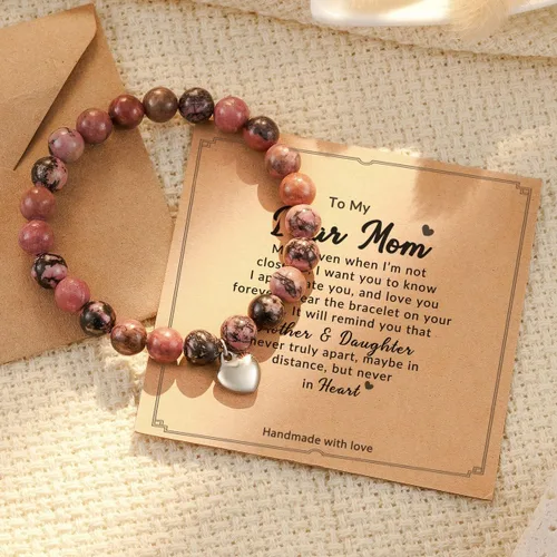 Miniatura 5 de HGDEER Valentines Gifts for Women, Natural Stone Bracelet for Mom Grandma Aunt Mother in Law Nana Boyfriend Mom