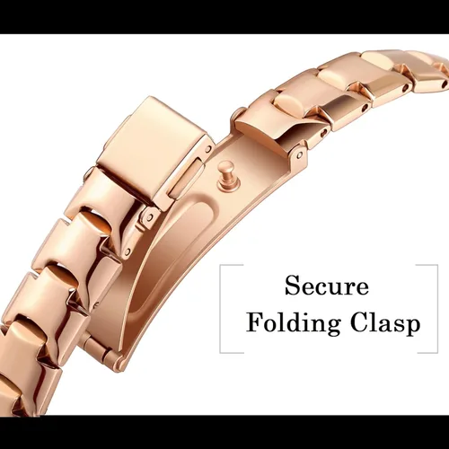 Miniatura 5 de PlusRoc Correa de acero inoxidable compatible con Samsung Galaxy Watch 7 6 5 4 1.575 in 1.732 in/Watch 6 Classic 1.693 in 1.850 in/Watch 4 Classic