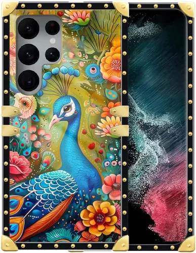 Miniatura 22 de Funda compatible con Samsung Galaxy S22 Ultra, funda protectora de TPU suave a prueba de golpes de 4 libélulas en la flor para Samsung Galaxy S22