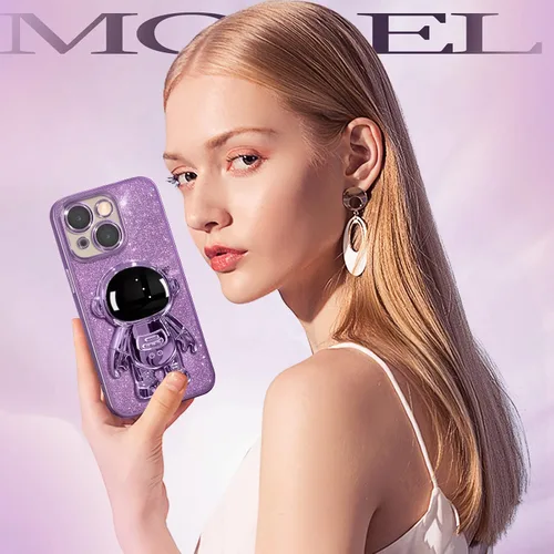 Miniatura 193 de Buleens Funda para iPhone 11 Pro Max Astronauta, Fundas Transparentes para iPhone 11 ProMax con Papel con Purpurina y Soporte de Astronauta, Mujeres