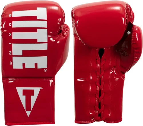 Miniatura 7 de TITLE Boxing Inferno Intensity Guantes de Entrenamiento con Cordones - MMA, Kickboxing, Saco de Boxeo, Sparring - 14, 16, 18 oz Blanco