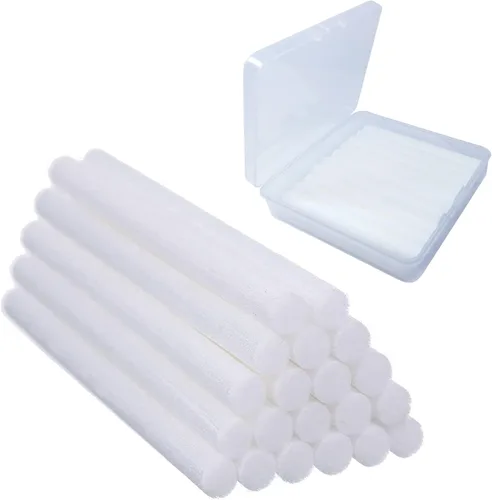 Filtros de humidificador de 3.66 pulgadas, repuesto de barra de algodón pequeño para INVODA Mini humidificadores de niebla fría (24 unidades)