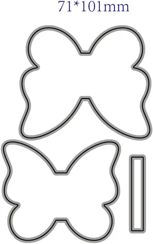 Miniatura 2 de 1 juego de corbatín de mariposa troquelado de metal, corbatín de Navidad, plantillas de corte de lazo de pelo para manualidades, álbumes