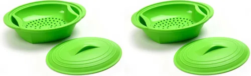 Miniatura 6 de Norpro Vaporizador de silicona con inserto, verde, 1 unidad (paquete de 1)