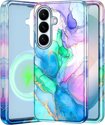 Miniatura 58 de Btscase para Samsung Galaxy S25, [Probado contra caídas de grado militar] Funda protectora de diseño de patrón de mármol, resistente, delgada