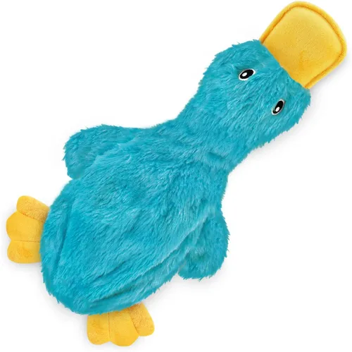Miniatura 31 de Best Pet Supplies - Juguetes para cachorros y perros adultos, crujen y hacen chirridos, pato, rosa claro Pato arrugado (rosa claro)