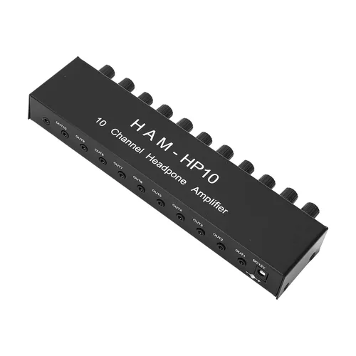 Miniatura 8 de Fydun Amplificador de auriculares de 10 canales 1 en 10 canales de salida portátil estéreo Distribuidor Amplificador de auriculares Mini Jack TRS