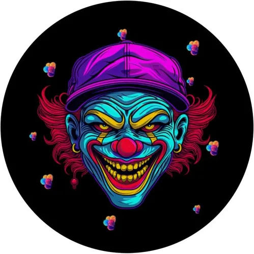 Miniatura 3 de Funny Streetwear synthwave 80s 90s retro anime malvado payaso PopSockets adhesivo PopGrip