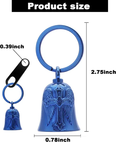 Miniatura 6 de Motocicleta Cross Bell - Llavero de motocicleta Campanas para motociclista proteger al jinete Accesorios de motocicleta Azul