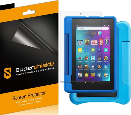 Supershieldz Paquete de 3 protectores de pantalla diseñados para Fire 7 Kids y Fire 7 Kids Pro de 7 pulgadas (solo 9ª/7ª generación, versión