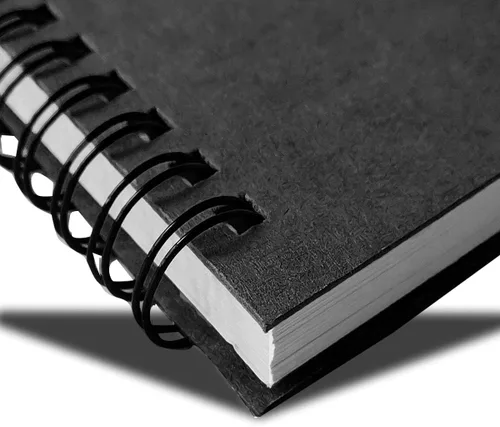 Miniatura 3 de Twinkle Cuadernos en espiral, cuadernos en blanco, papel grueso, 60 hojas, 10 x 7 pulgadas, paquete de 2 (negro, blanco)