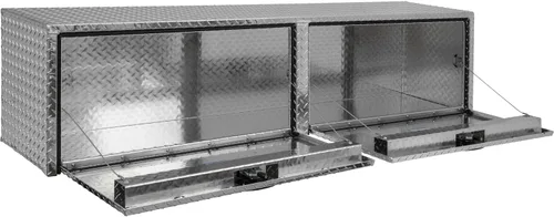 Miniatura 3 de Buyers Products 1701551 - Caja de herramientas para camión de aluminio plateado con tapa superior de rodamiento de diamante, 72 x 13 x 16 pulgadas