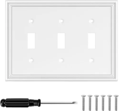 Miniatura 15 de Cubiertas blancas para enchufes de pared, placa decorativa moderna para interruptor de luz, cubierta de enchufe, placas de interruptor, cubierta