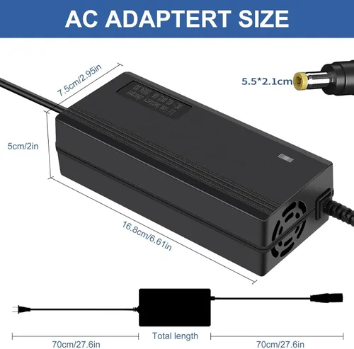 Miniatura 4 de Cargador de scooter eléctrico de 42 V 2 A para Hiboy S2 Pro/Lite, S2, KS4, KS4 Pro, NEX, NEX3, NEX5, Max, Max3, Max V2 Kidzone parachoques coche