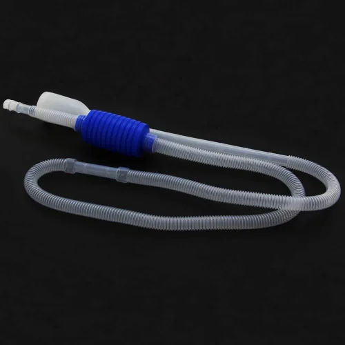 Miniatura 4 de Bettomshin Bomba de transferencia de líquido de mano de plástico/combustible, sifón de combustible para cortadoras de césped, bombeo manual
