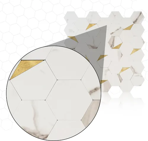 Miniatura 5 de Azulejo hexagonal para despegar y pegar (muestra de muestra: 5 x 4 pulgadas)