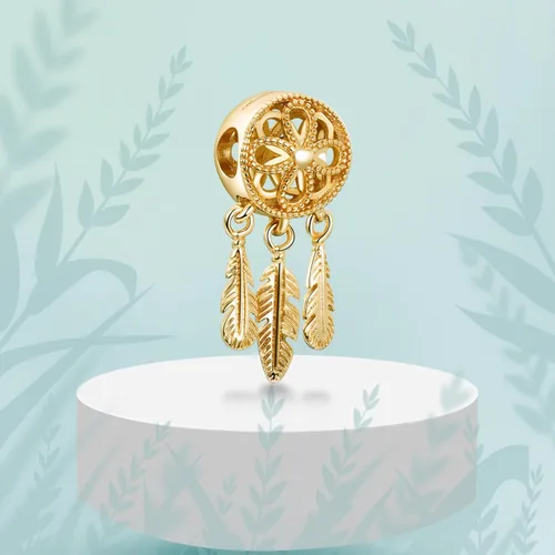 Miniatura 46 de Dijes de plata de ley 925 con diseño de oso dorado para mujer, pulseras y collares, regalos para familiares y amigos, 3 piezas/paquete