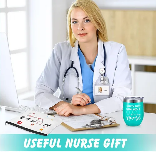 Miniatura 5 de Yinder Cna Week Regalos para mujeres 2026 Regalo de agradecimiento de enfermería certificado, caja de regalo de asistente de enfermería, calcetines