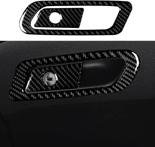 Miniatura 29 de Blazeray Accesorios interiores de fibra de carbono, cubierta decorativa, ajuste adhesivo para Audi A4 B9 2017-2019 (cubierta de perilla central)