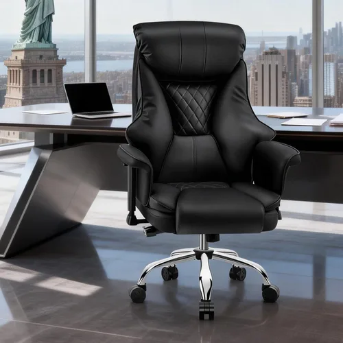 Miniatura 13 de AreShark Silla de oficina grande y alta, silla ejecutiva de escritorio de cuero con respaldo alto y soporte lumbar ajustable, ergonómica, cómoda