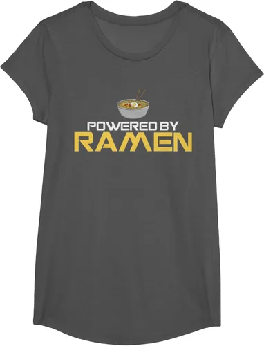 Miniatura 31 de Camiseta de fideos de anime japoneses Powered By Ramen, Negro, S